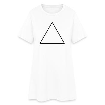 Symbol triangle equilateral - Women’s T-Shirt Dress - white - Front