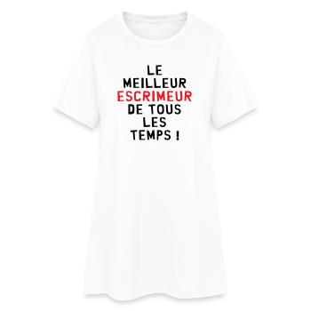 Meilleur Escrimeur de Tous les Temps Cadeau - Robe T-shirt Femme - blanc - Devant