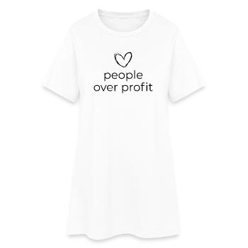 Les gens avant le profit - Concevoir avec cœur - Robe T-shirt Femme - blanc - Devant
