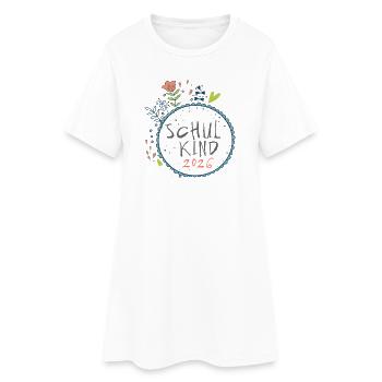 Schulkind 2026  - Frauen T-Shirt-Kleid - Weiß - Vorne