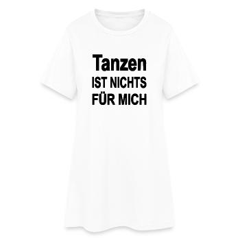 Tanzen - Frauen T-Shirt-Kleid - Weiß - Vorne