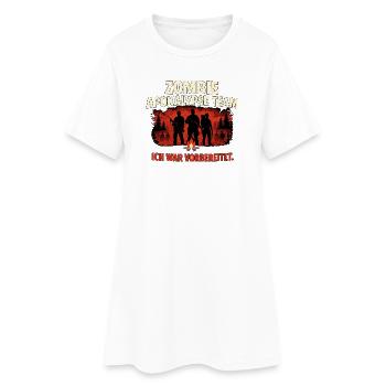 Zombie Apokalypse Team Survival Humor - Frauen T-Shirt-Kleid - Weiß - Vorne