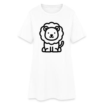 Lion - Robe T-shirt Femme - blanc - Devant