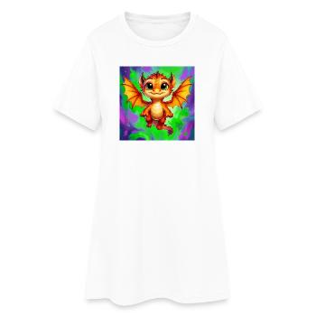 dragon - Women’s T-Shirt Dress - white - Front
