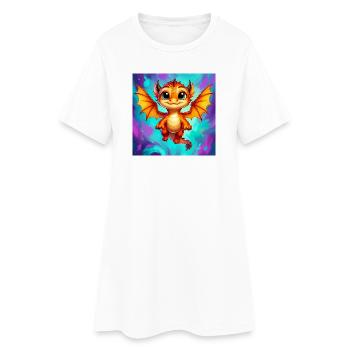 dragon - Women’s T-Shirt Dress - white - Front