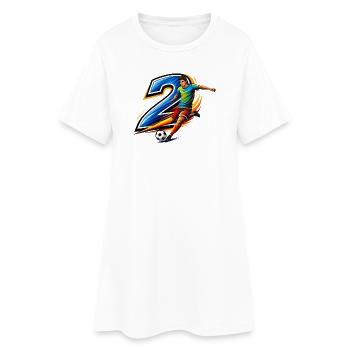 Conception d’action du joueur de maillot numéro 2 - Robe T-shirt Femme - blanc - Devant
