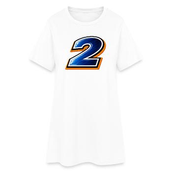 Tournois de maillots de football numéro 2 2026 Design - Robe T-shirt Femme - blanc - Devant