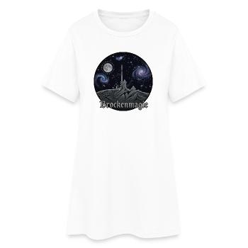 Brockenmagie – Mystischer Harz & Galaxie - Frauen T-Shirt-Kleid - Weiß - Vorne