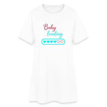 Baby Loading Neon Hearts - Women’s T-Shirt Dress - white - Front