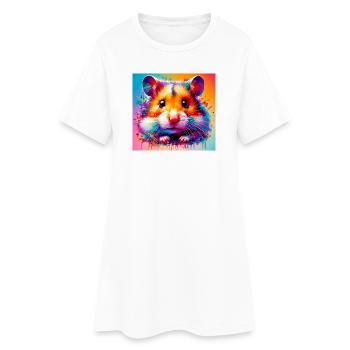 hamster - Robe T-shirt Femme - blanc - Devant