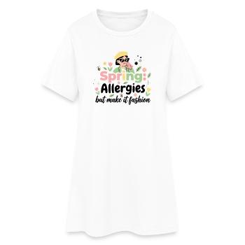 Spring? No thanks! Allergy Queen 2026 - Women’s T-Shirt Dress - white - Front
