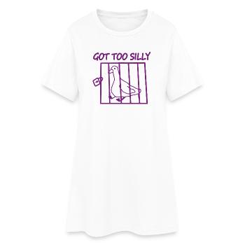 Cage à pigeons trop ridicule - Robe T-shirt Femme - blanc - Devant