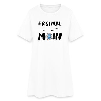 erstmal moin spruch norddeutsch platt - Frauen T-Shirt-Kleid - Weiß - Vorne