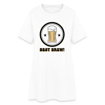 Emblème de la meilleure bière brassée cool - Robe T-shirt Femme - blanc - Devant