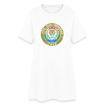 70. Geburtstag Wild, free & untamed since 05/1956 - Women’s T-Shirt Dress - white - Front