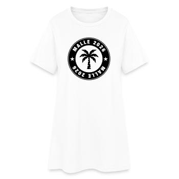 Cercle de palmiers Malle 2026 - Robe T-shirt Femme - blanc - Devant