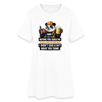 T-shirt Panda Rebel Attitude - Robe T-shirt Femme - blanc - Devant