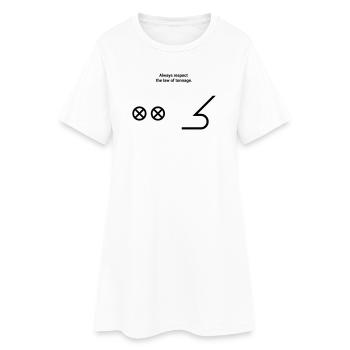 Bug Bow - Seefahrt Segeln Schiff Kapitän  - Frauen T-Shirt-Kleid - Weiß - Vorne
