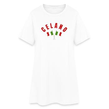 Drapeaux italiens Celano - Robe T-shirt Femme - blanc - Devant