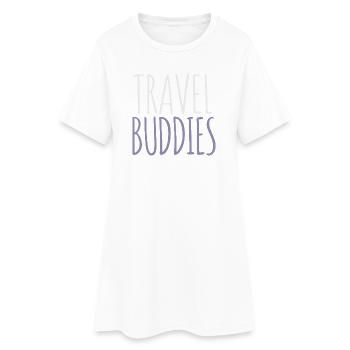 Amis de voyage - Robe T-shirt Femme - blanc - Devant