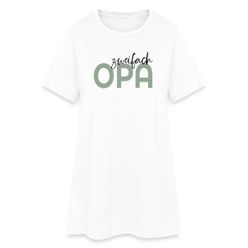 Baby Zweifach Opa - Frauen T-Shirt-Kleid - Weiß - Vorne