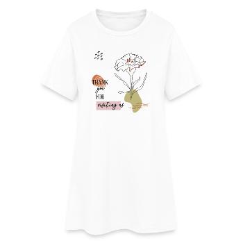 Merci à mes salutations - Robe T-shirt Femme - blanc - Devant