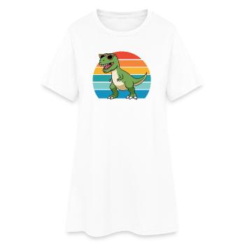 Trex Tyrannosaurus Rex T-Rex Dino Dinosaure - Robe T-shirt Femme - blanc - Devant
