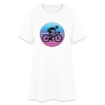 Gift idea for a road bike with road bike - Women’s T-Shirt Dress - white - Front