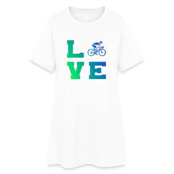 Idée cadeau pour un vélo de route avec vélo de route - Robe T-shirt Femme - blanc - Devant