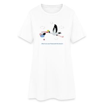 Alle Gute zum Feuerwehrnachwuchs - Buben - Frauen T-Shirt-Kleid - Weiß - Vorne