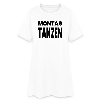 Tanzen - Frauen T-Shirt-Kleid - Weiß - Vorne