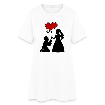 Mariage des mariés - Robe T-shirt Femme - blanc - Devant