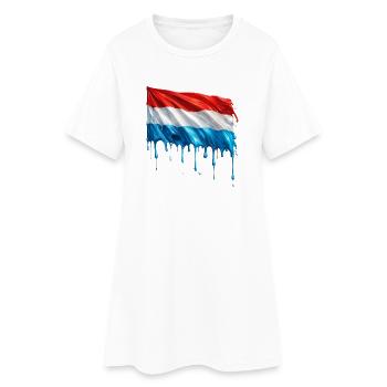 Luxemburg Colorful Paint - Frauen T-Shirt-Kleid - Weiß - Vorne