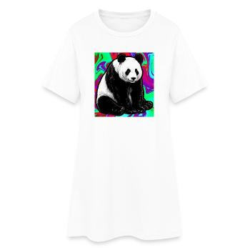 panda - Women’s T-Shirt Dress - white - Front