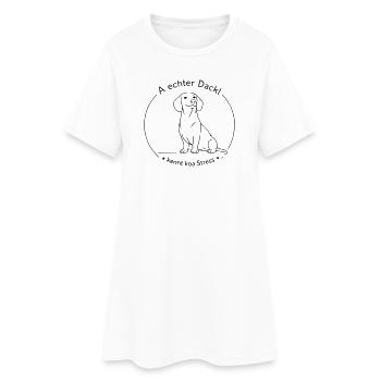dackel kennt koa stress - Frauen T-Shirt-Kleid - Weiß - Vorne