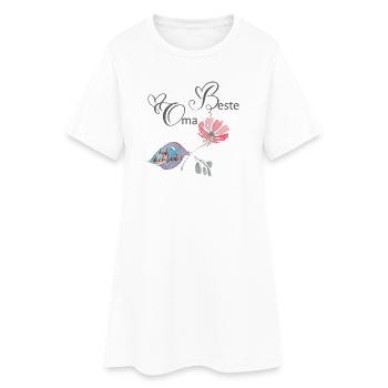 Beste Oma  - Frauen T-Shirt-Kleid - Weiß - Vorne
