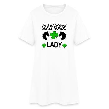 Chevaux - Robe T-shirt Femme - blanc - Devant