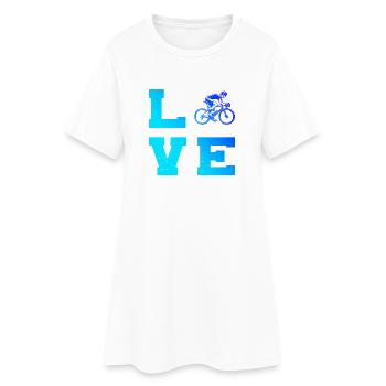 Gift idea for a road bike with road bike - Women’s T-Shirt Dress - white - Front