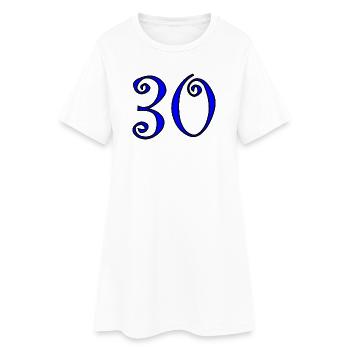 30. 30 YEARS. 30th ANNIVERSARY. 30 YEARS ANNIVERSARY. - Women’s T-Shirt Dress - white - Front