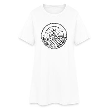 Dachdecker Regen perfektes Wetter Schlechtwetter - Frauen T-Shirt-Kleid - Weiß - Vorne