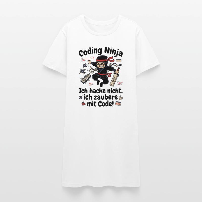 Coder Ninja Programmierer Humor Frauen T-Shirt-Kleid