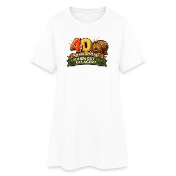 40er Jubel: Gut gelagert statt alt - Frauen T-Shirt-Kleid - Weiß - Vorne