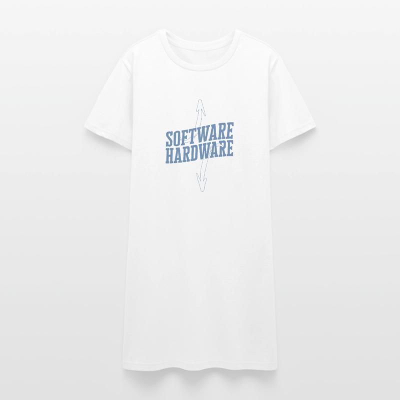 Funny IT Saying Software Hardware Word Game Women’s T-Shirt Dress