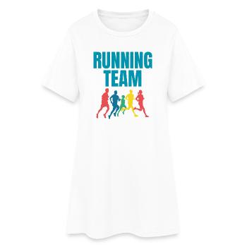 Running Team - Women’s T-Shirt Dress - white - Front