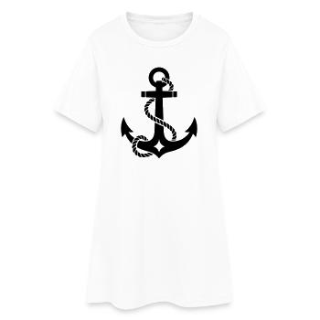 Ancre - Robe T-shirt Femme - blanc - Devant