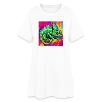 chameleon - Women’s T-Shirt Dress - white - Front
