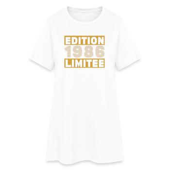 1986 40 Years Anniversary Vintage Gift - Women’s T-Shirt Dress - white - Front