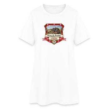 Wozu Karibik? Ich will nach Hvide Sande! - Frauen T-Shirt-Kleid - Weiß - Vorne