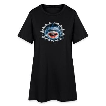 Conception de l’épidémie de requins de rupture - Robe T-shirt Femme - noir - Devant