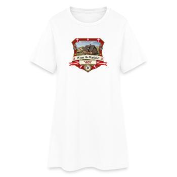 Wozu Karibik? Ich will nach Billund! - Frauen T-Shirt-Kleid - Weiß - Vorne